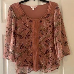 Lauren Conrad Pink Floral Dress